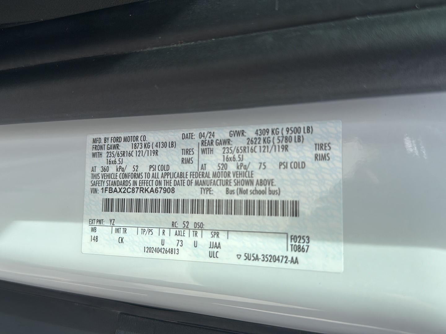 2024 Ford Transit 350 XL