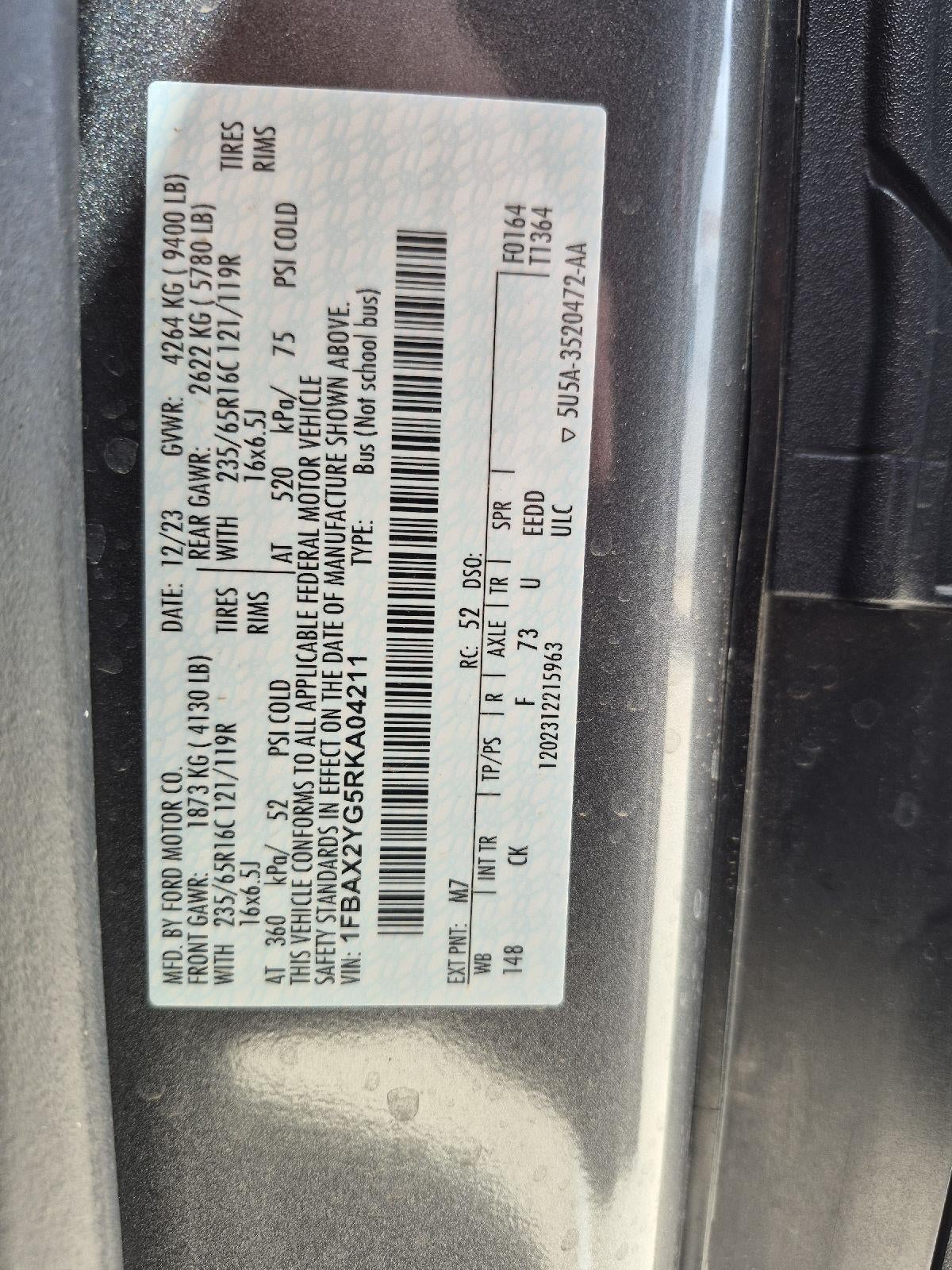 2024 Ford Transit 350 XLT