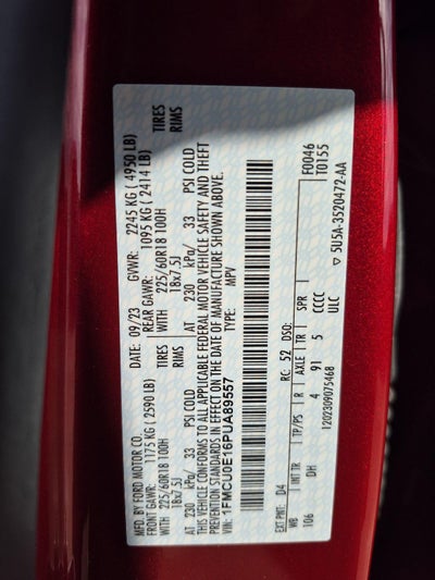 2023 Ford Escape Plug-In Hybrid Base