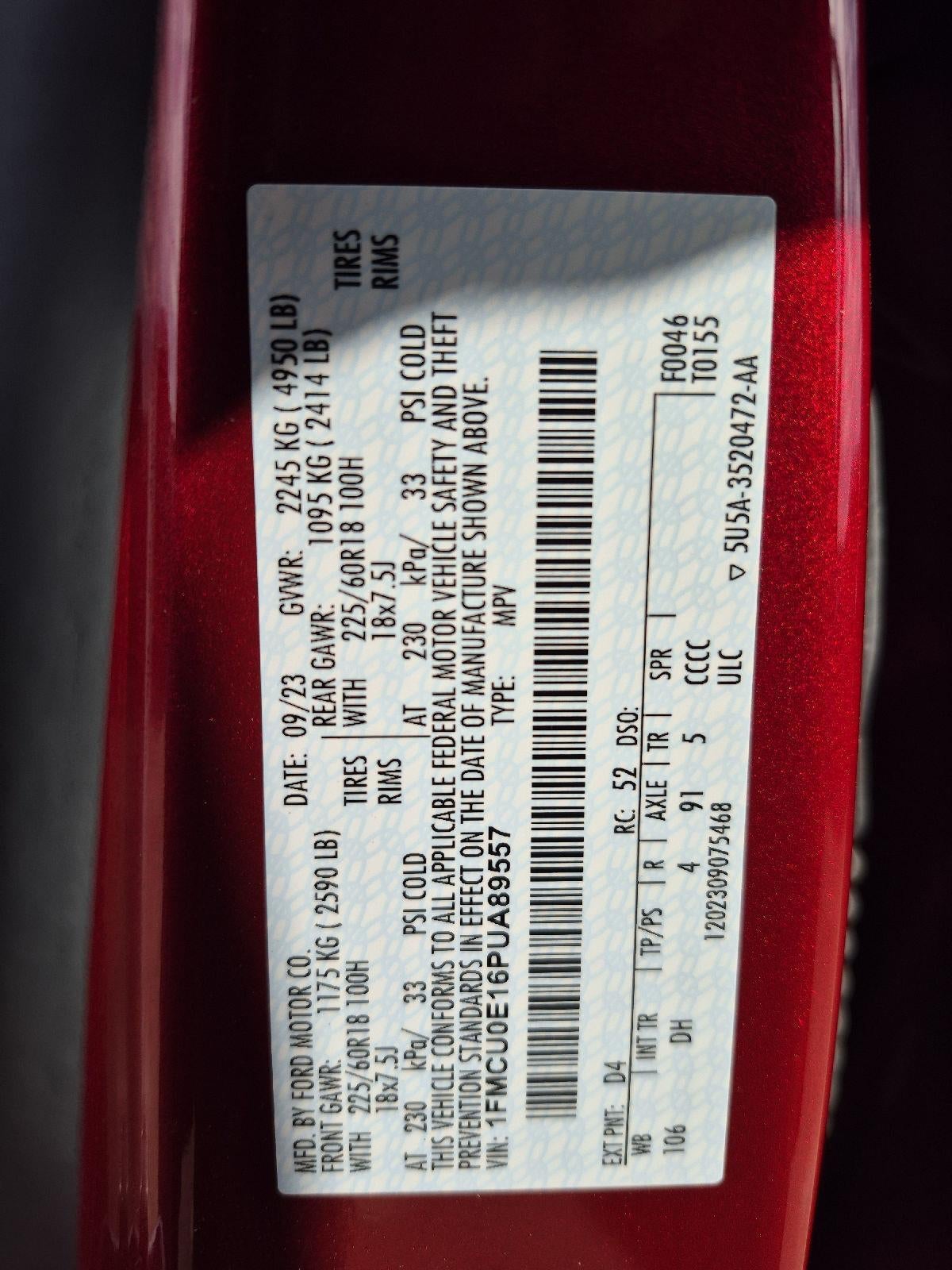 2023 Ford Escape Plug-In Hybrid Base