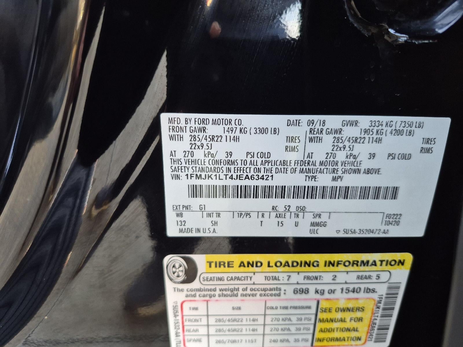 2018 Ford EXPEDITION MAX PLATIN