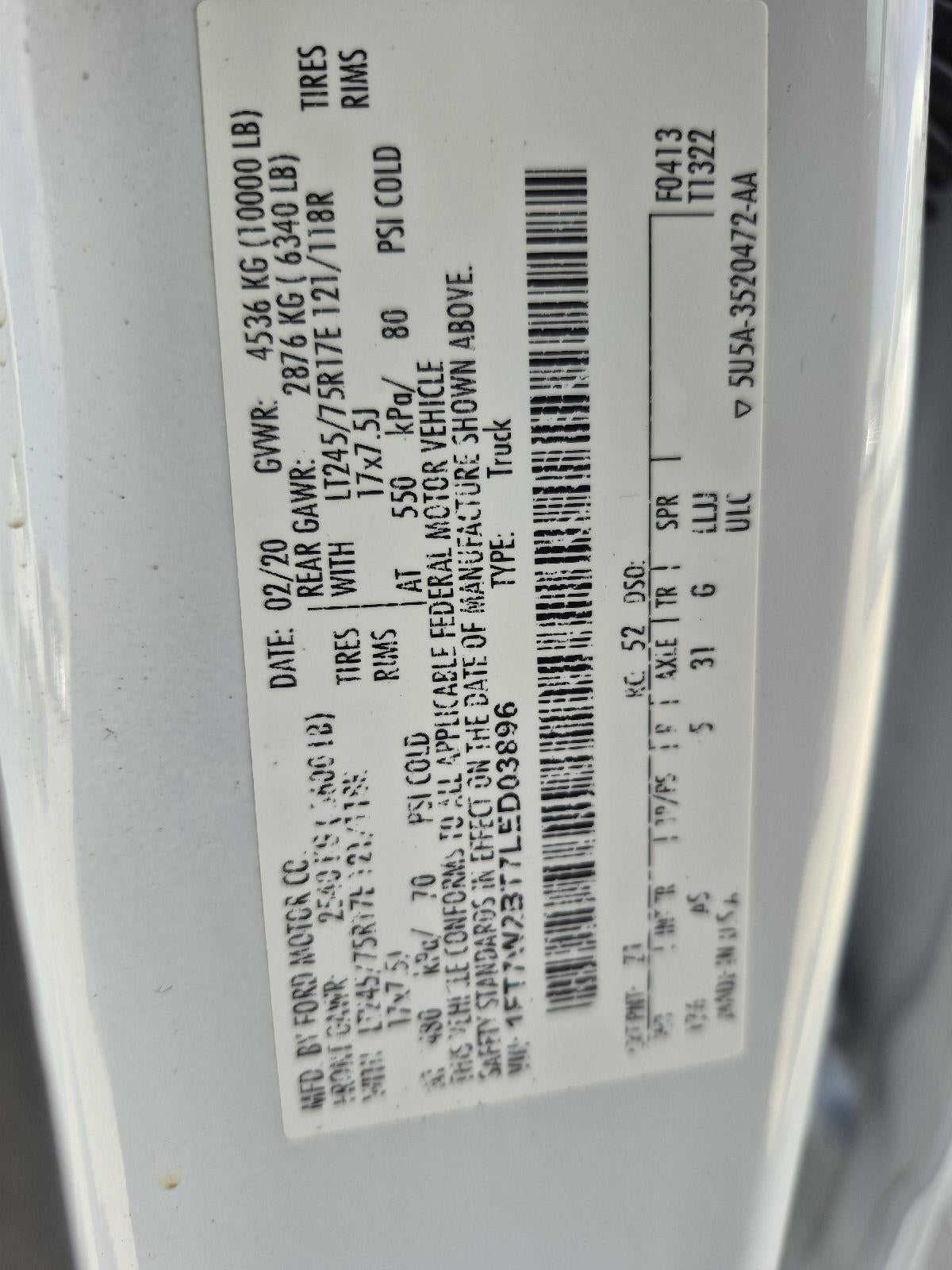 2020 Ford Super Duty F-250 SRW XL