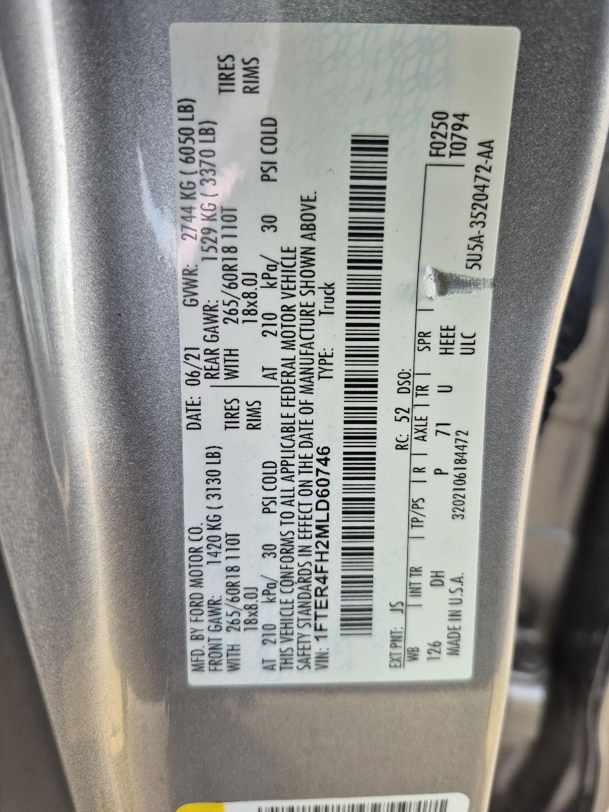 2021 Ford Ranger LARIAT