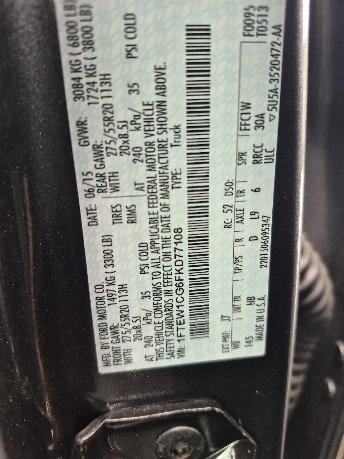 2015 Ford F-150 Lariat