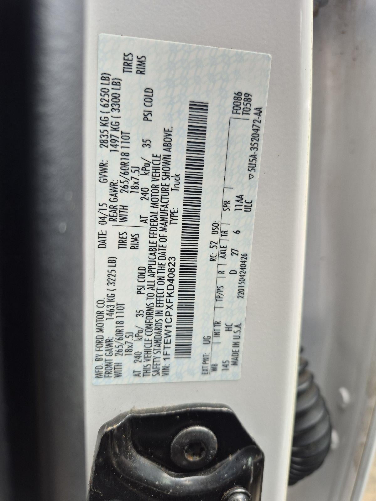 2015 Ford F-150 Lariat