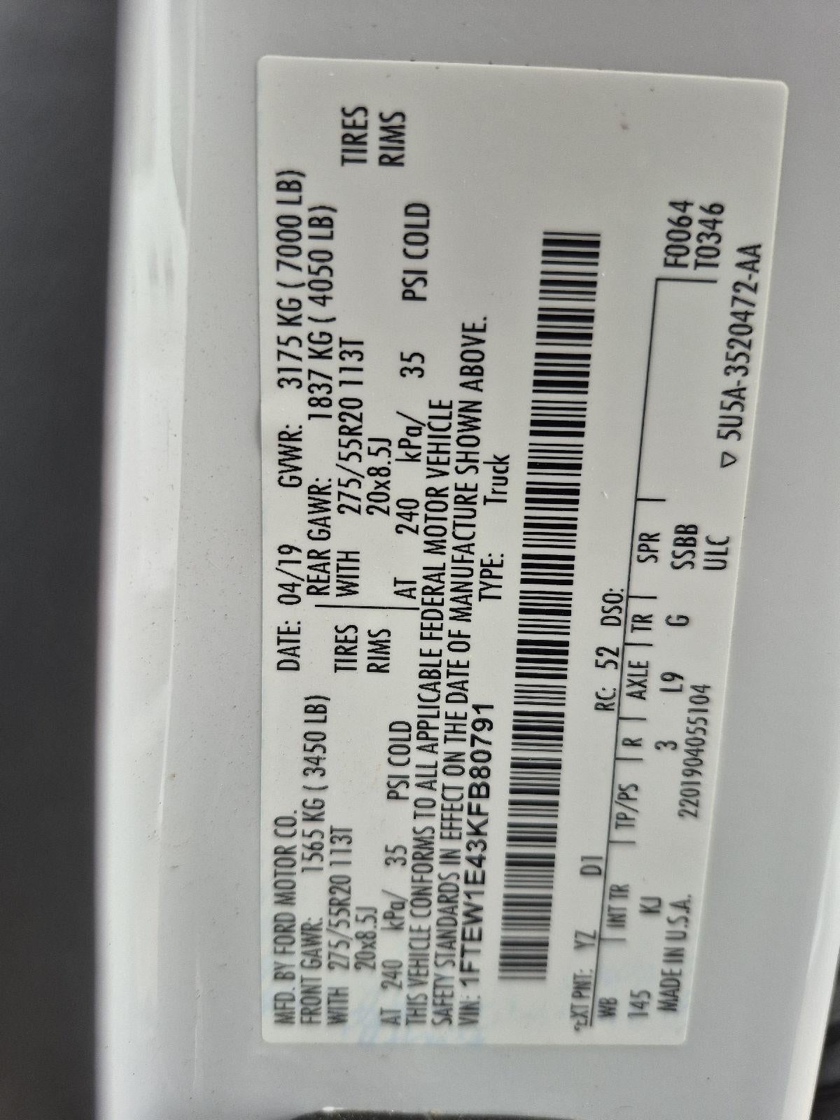 2019 Ford F-150 King Ranch