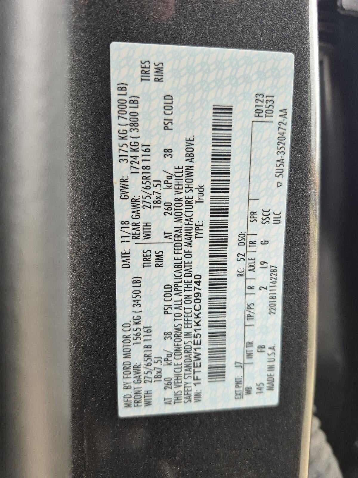 2019 Ford F-150 XLT