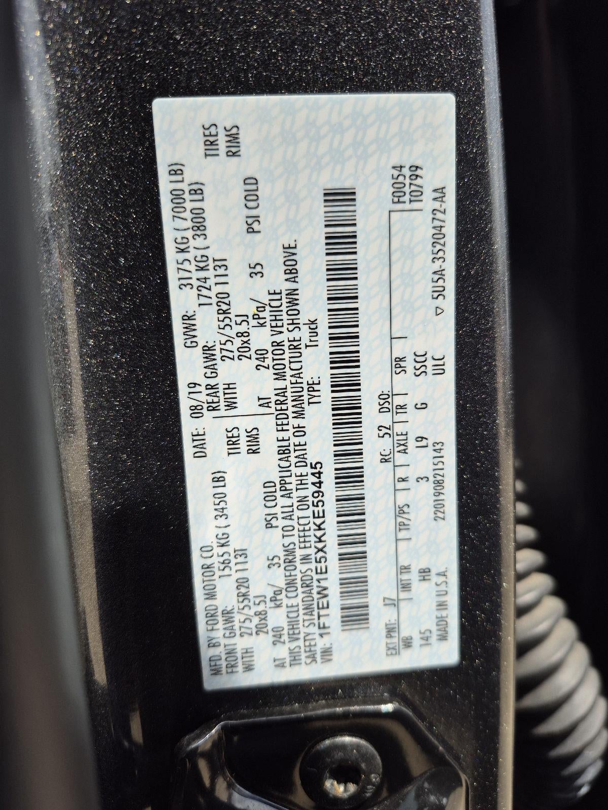 2019 Ford F-150 LARIAT