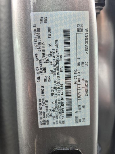 2022 Ford F-150 Tremor