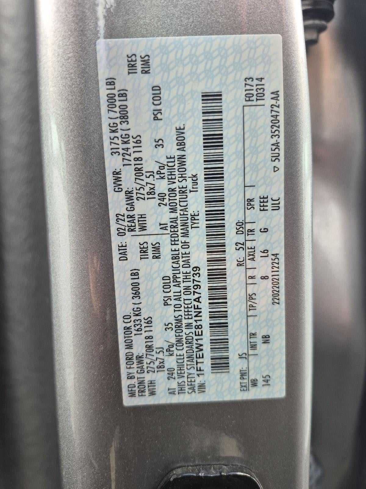 2022 Ford F-150 Tremor