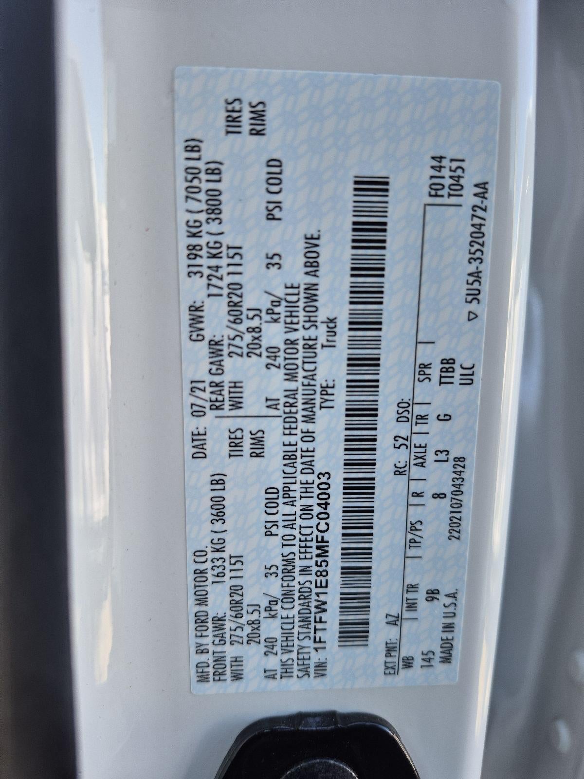 2021 Ford F-150 Platinum