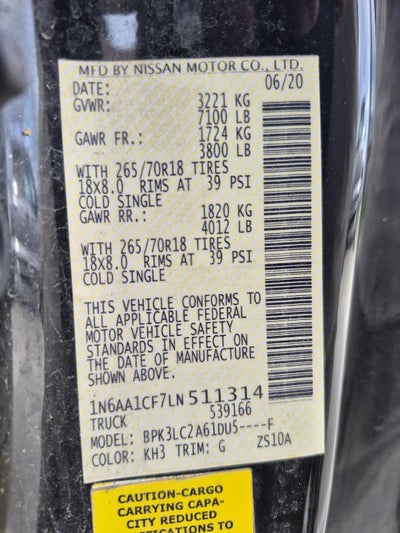 2020 Nissan Titan SV