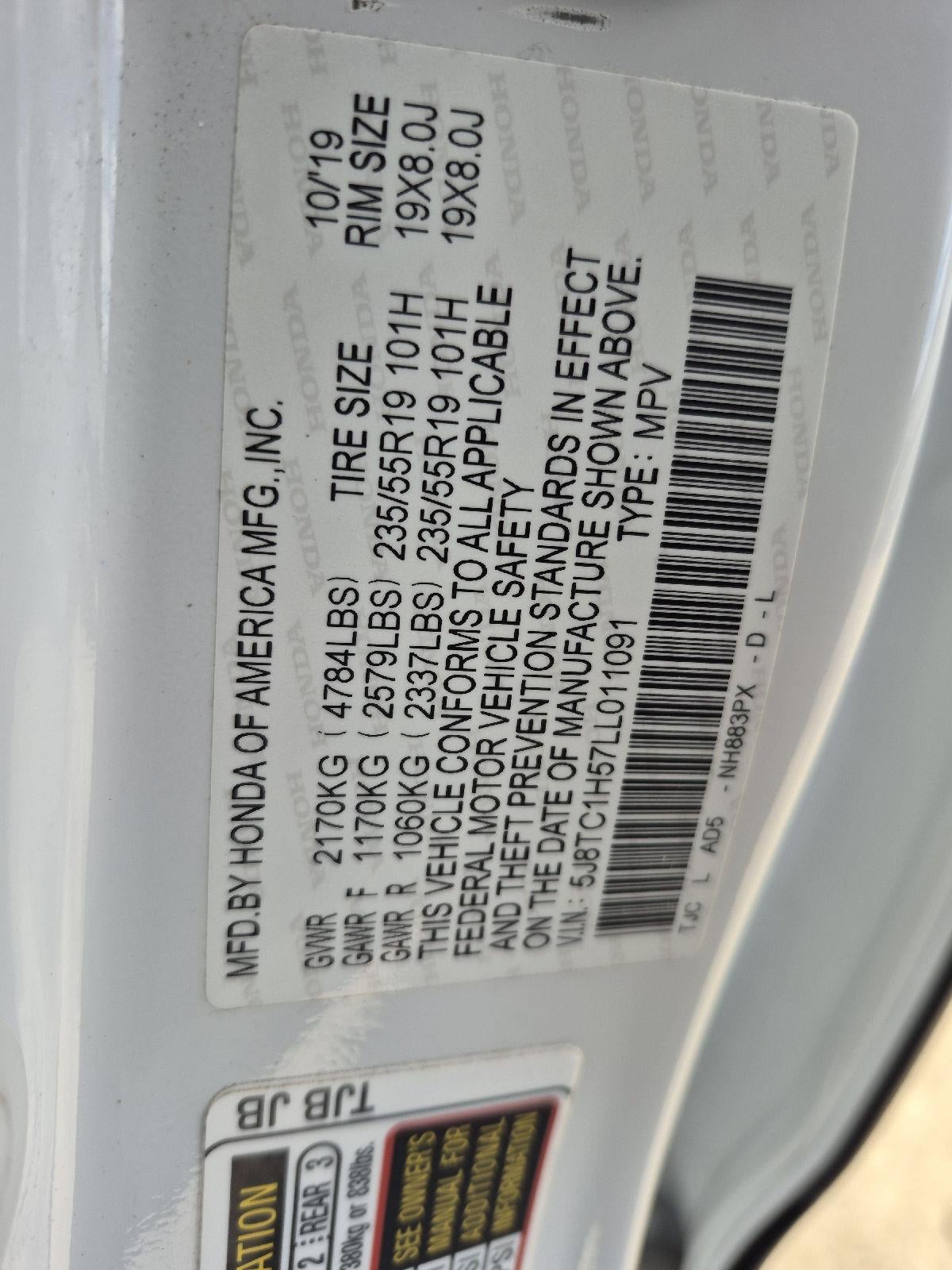 2020 Acura RDX w/Tech