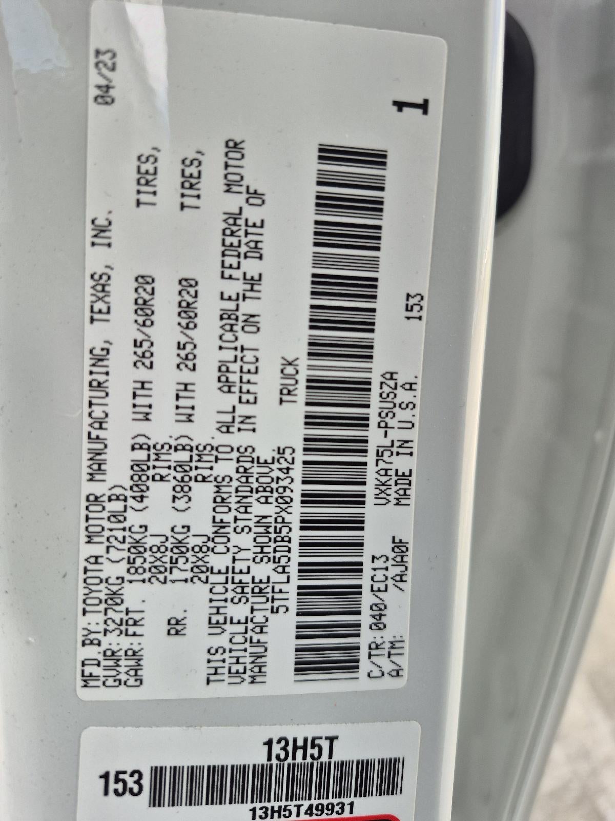 2023 Toyota Tundra SR5