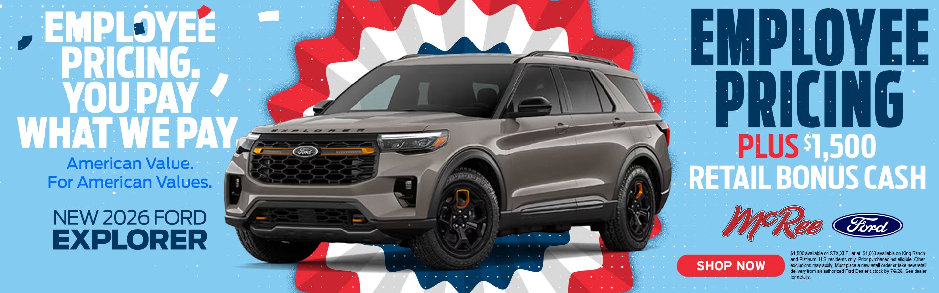 2026 Explorer Employee Pricing