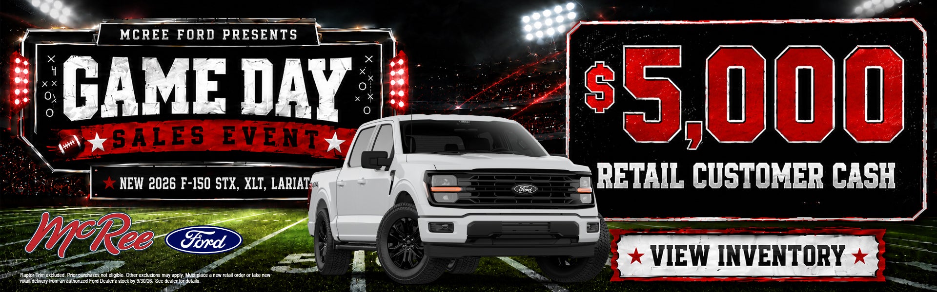 9.26 F-150 cash