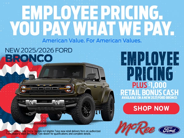 25/26 Bronco Employee pricing