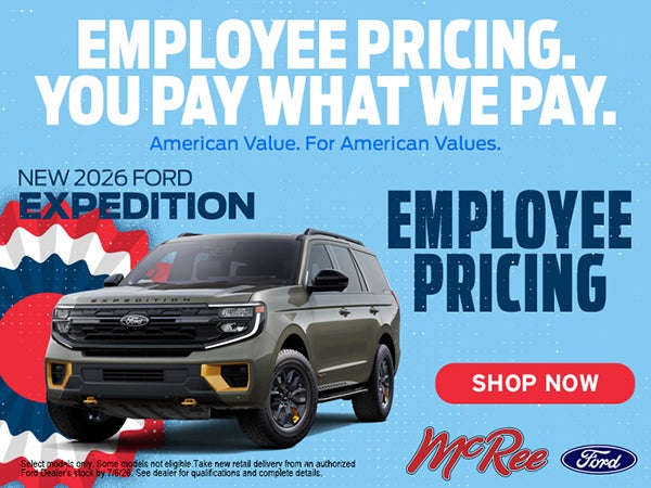 2026 Expedition Employee pricing
