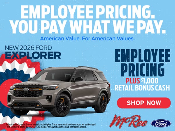 2026 Explorer Employee Pricing